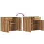 Aparador de madera contrachapada color roble artesano de , Aparadores - Ref: Foro24-856007, Precio: 90,86 €, Descuento: %