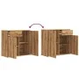 Aparador de madera contrachapada color roble artesano de , Aparadores - Ref: Foro24-856007, Precio: 88,57 €, Descuento: %