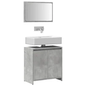 Set muebles de baño 2 piezas madera contrachapada gris hormigón de , Muebles de baño - Ref: Foro24-856066, Precio: 62,35 €, D...
