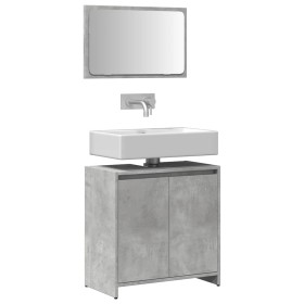 Set muebles de baño 2 piezas madera contrachapada gris hormigón de , Muebles de baño - Ref: Foro24-856066, Precio: 65,32 €, D...