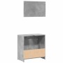 Set muebles de baño 2 piezas madera contrachapada gris hormigón de , Muebles de baño - Ref: Foro24-856066, Precio: 65,32 €, D...