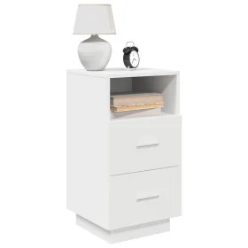 Mesillas de noche 2 uds con 2 cajones blanco 36x36x68 cm de , Mesitas de noche - Ref: Foro24-858579, Precio: 98,62 €, Descuen...