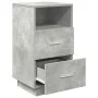 Mesillas de noche 2 uds con 2 cajones gris cemento 36x36x68 cm de , Mesitas de noche - Ref: Foro24-858585, Precio: 95,63 €, D...