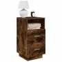 Mesillas de noche 2 uds con 2 cajones roble ahumado 36x36x68 cm de , Mesitas de noche - Ref: Foro24-858587, Precio: 98,39 €, ...