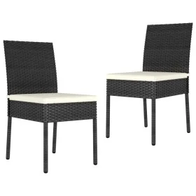 Sillas de comedor de jardín 2 unidades ratán sintético negro de vidaXL, Sillas de jardín - Ref: Foro24-315106, Precio: 97,82 ...