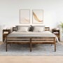Mesillas de noche 2 uds con 2 cajones roble ahumado 36x36x68 cm de , Mesitas de noche - Ref: Foro24-858587, Precio: 100,01 €,...