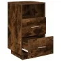 Mesillas de noche 2 uds con 2 cajones roble ahumado 36x36x68 cm de , Mesitas de noche - Ref: Foro24-858587, Precio: 98,39 €, ...