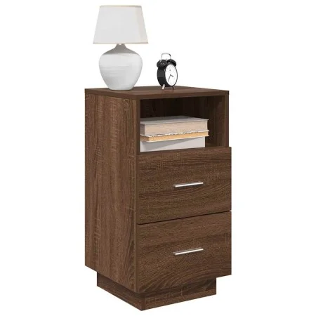 Mesillas de noche 2 uds con 2 cajones roble marrón 36x36x68 cm de , Mesitas de noche - Ref: Foro24-858591, Precio: 101,98 €, ...