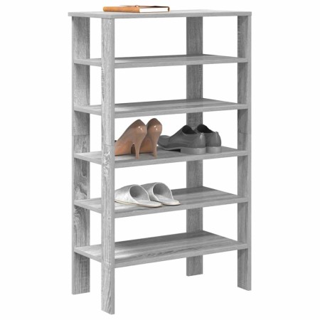 Mueble zapatero madera contrachapada gris Sonoma 61x32x105 cm de , Zapateros y organizadores de calzado - Ref: Foro24-859865,...