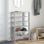 Mueble zapatero madera contrachapada gris Sonoma 61x32x105 cm de , Zapateros y organizadores de calzado - Ref: Foro24-859865,...