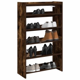 Zapatero madera contrachapada roble ahumado 60x25x100 cm de , Zapateros y organizadores de calzado - Ref: Foro24-859873, Prec...