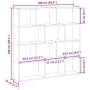 Estante cubo de pared 12 compartimentos madera gris hormigón de , Estantes y estanterías - Ref: Foro24-860007, Precio: 62,79 ...