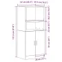 Mueble de cocina madera de ingeniería blanco 57x41,5x131,5 cm de , Armarios de cocina - Ref: Foro24-860121, Precio: 94,66 €, ...