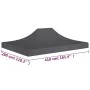Techo de carpa para celebraciones gris antracita 4x3 m 270 g/m² de vidaXL, Cubiertas para carpas y cenadores - Ref: Foro24-31...