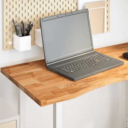 Tablero escritorio rectangular madera maciza roble marrón claro de , Tableros para mesas - Ref: Foro24-4009023, Precio: 97,95...