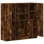 Set de muebles de cocina 3 pzas madera ingeniería roble ahumado de , Estantes y estanterías - Ref: Foro24-3324155, Precio: 27...