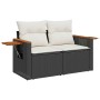 Set sofás jardín y cojines 9 pzas ratán sintético acacia negro de , Conjuntos de jardín - Ref: Foro24-3327612, Precio: 634,08...
