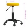 Taburete de masajes terciopelo amarillo mostaza de , Sillones de masaje - Ref: Foro24-3085745, Precio: 45,52 €, Descuento: %