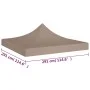 Techo de carpa para celebraciones taupé 3x3 m 270 g/m² de vidaXL, Cubiertas para carpas y cenadores - Ref: Foro24-315321, Pre...