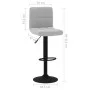 Taburete de cocina de terciopelo gris claro de , Taburetes de cocina - Ref: Foro24-334294, Precio: 79,82 €, Descuento: %