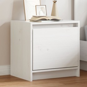 Mesita de noche madera maciza de mango blanco 40x30,5x40 cm de , Mesitas de noche - Ref: Foro24-808115, Precio: 36,72 €, Desc...
