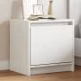 Mesita de noche madera maciza de mango blanco 40x30,5x40 cm de , Mesitas de noche - Ref: Foro24-808115, Precio: 36,72 €, Desc...