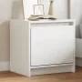 Mesita de noche madera maciza de mango blanco 40x30,5x40 cm de , Mesitas de noche - Ref: Foro24-808115, Precio: 36,25 €, Desc...