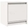 Mesita de noche madera maciza de mango blanco 40x30,5x40 cm de , Mesitas de noche - Ref: Foro24-808115, Precio: 36,25 €, Desc...