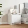Mesita de noche madera maciza de mango blanco 40x30,5x40 cm de , Mesitas de noche - Ref: Foro24-808115, Precio: 36,25 €, Desc...