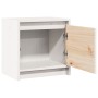 Mesita de noche madera maciza de mango blanco 40x30,5x40 cm de , Mesitas de noche - Ref: Foro24-808115, Precio: 36,72 €, Desc...