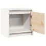 Mesita de noche madera maciza de mango blanco 40x30,5x40 cm de , Mesitas de noche - Ref: Foro24-808115, Precio: 36,25 €, Desc...