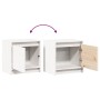 Mesita de noche madera maciza de mango blanco 40x30,5x40 cm de , Mesitas de noche - Ref: Foro24-808115, Precio: 36,72 €, Desc...