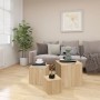 Mesas auxiliares 3 pzas madera contrachapada color roble Sonoma de , Mesas auxiliares - Ref: Foro24-808588, Precio: 68,70 €, ...