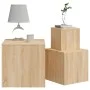 Mesas auxiliares 3 pzas madera contrachapada color roble Sonoma by , Side tables - Ref: Foro24-808588, Price: 67,65 €, Discou...