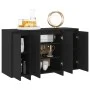 Aparador de madera contrachapada negro 120x41x75 cm de , Aparadores - Ref: Foro24-809603, Precio: 141,87 €, Descuento: %