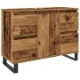 Mueble de lavabo madera de ingeniería envejecida 80x33x60 cm de , Tocadores de baño - Ref: Foro24-857238, Precio: 111,07 €, D...