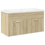 Mueble de baño con lavabo integrado roble Sonoma de , Muebles de baño - Ref: Foro24-3324985, Precio: 221,36 €, Descuento: %