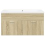 Mueble de baño con lavabo integrado roble Sonoma de , Muebles de baño - Ref: Foro24-3324985, Precio: 221,36 €, Descuento: %