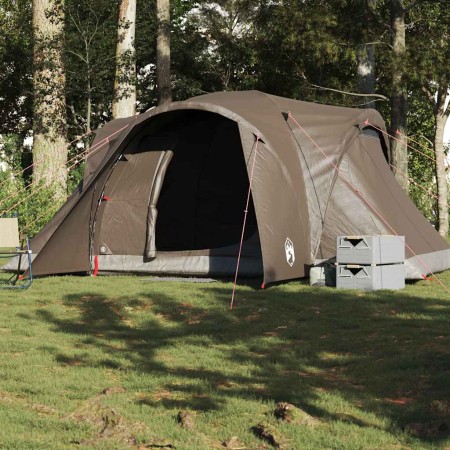 Tienda de campaña familiar iglú 6 personas impermeable marrón de , Tiendas de campaña - Ref: Foro24-4009465, Precio: 128,76 €...
