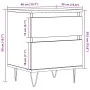 Mesita de noche madera de ingeniería roble artisian 40x35x50 cm by , Nightstands - Ref: Foro24-857418, Price: 48,82 €, Discou...
