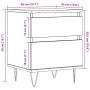Mesita de noche madera de ingeniería roble artisian 40x35x50 cm de , Mesitas de noche - Ref: Foro24-857418, Precio: 50,44 €, ...