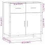Aparador madera ingeniería roble marrón 68x35x76 cm de , Aparadores - Ref: Foro24-848983, Precio: 84,85 €, Descuento: %
