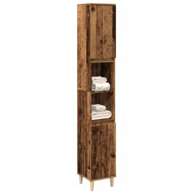 Armario de baño madera de ingeniería envejecida 30x30x190 cm de , Tocadores de baño - Ref: Foro24-857102, Precio: 95,30 €, De...