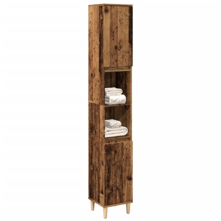 Armario de baño madera de ingeniería envejecida 30x30x190 cm de , Tocadores de baño - Ref: Foro24-857102, Precio: 95,30 €, De...