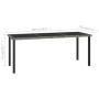 Mesa de comedor para jardín ratán sintético gris 180x70x73 cm de vidaXL, Mesas de jardín - Ref: Foro24-315119, Precio: 151,89...