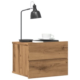 Mesitas de noche de pared 2 uds color roble artisan 40x32x30 cm de , Mesitas de noche - Ref: Foro24-855947, Precio: 100,42 €,...