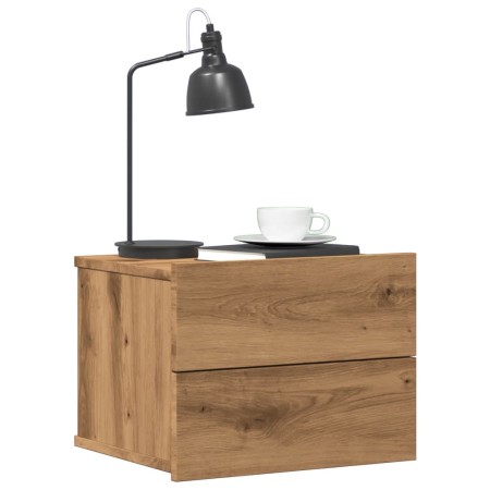 Mesitas de noche de pared 2 uds color roble artisan 40x32x30 cm de , Mesitas de noche - Ref: Foro24-855947, Precio: 100,42 €,...