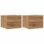Mesitas de noche de pared 2 uds color roble artisan 40x32x30 cm von , Nachttische - Ref: Foro24-855947, Preis: 94,59 €, Rabat...