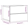 Mesitas de noche de pared 2 uds color roble artisan 40x32x30 cm de , Mesitas de noche - Ref: Foro24-855947, Precio: 100,42 €,...