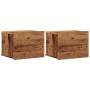 Mesitas de noche de pared 2 uds madera envejecida 40x32x30 cm de , Mesitas de noche - Ref: Foro24-855945, Precio: 74,78 €, De...
